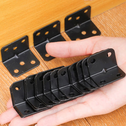 Universal Stainless Steel Corner Brackets 90 Degree Right Angle Fixed Bracket Wood Bedframe Cabinet Furniture Hardware Connector - Checkouts USA