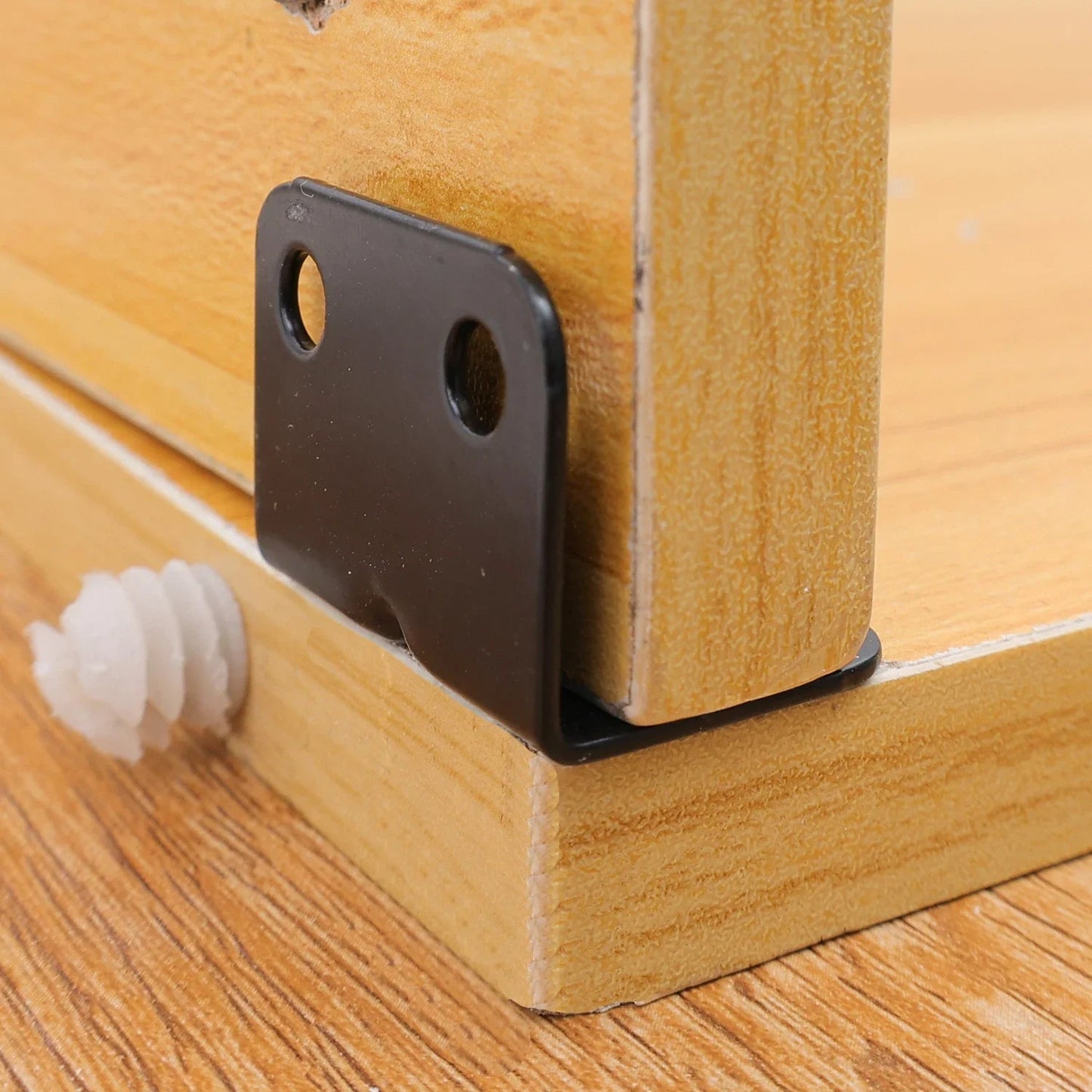 Universal Stainless Steel Corner Brackets 90 Degree Right Angle Fixed Bracket Wood Bedframe Cabinet Furniture Hardware Connector - Checkouts USA