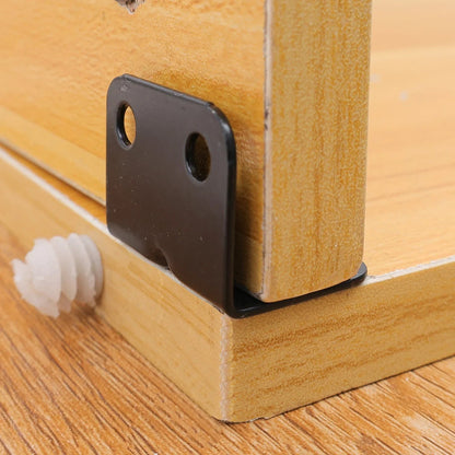 Universal Stainless Steel Corner Brackets 90 Degree Right Angle Fixed Bracket Wood Bedframe Cabinet Furniture Hardware Connector - Checkouts USA