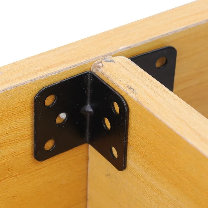 Universal Stainless Steel Corner Brackets 90 Degree Right Angle Fixed Bracket Wood Bedframe Cabinet Furniture Hardware Connector - Checkouts USA