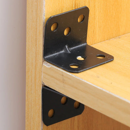 Universal Stainless Steel Corner Brackets 90 Degree Right Angle Fixed Bracket Wood Bedframe Cabinet Furniture Hardware Connector - Checkouts USA