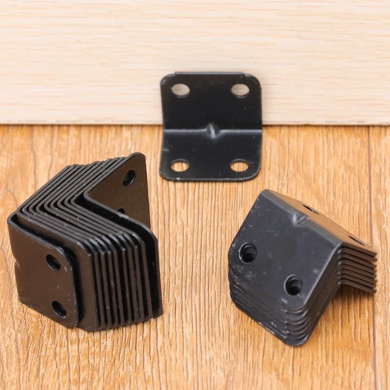 Universal Stainless Steel Corner Brackets 90 Degree Right Angle Fixed Bracket Wood Bedframe Cabinet Furniture Hardware Connector - Checkouts USA