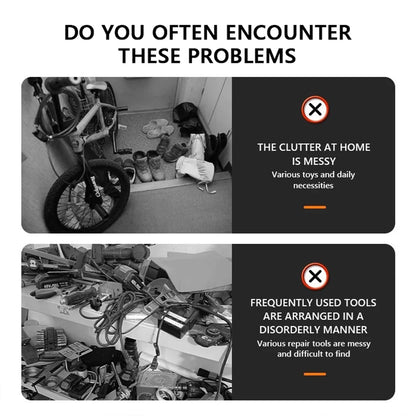 Upgraded 16 Packs Garage Hooks Double Heavy Duty, Garage Storage Hooks, Wall Mount Garage Organization Equipment(Orange) - Checkouts USA