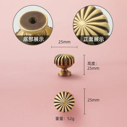 Vintage Brass Furniture Handles Bronze Handles for Cabinets and Drawers Hardware Fitting Kitchen Cabinet Drawer Handles - Checkouts USA