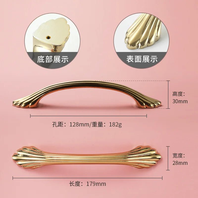 Vintage Brass Furniture Handles Bronze Handles for Cabinets and Drawers Hardware Fitting Kitchen Cabinet Drawer Handles - Checkouts USA