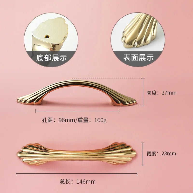 Vintage Brass Furniture Handles Bronze Handles for Cabinets and Drawers Hardware Fitting Kitchen Cabinet Drawer Handles - Checkouts USA