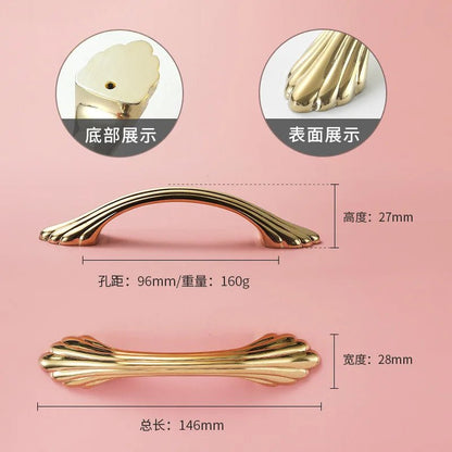 Vintage Brass Furniture Handles Bronze Handles for Cabinets and Drawers Hardware Fitting Kitchen Cabinet Drawer Handles - Checkouts USA