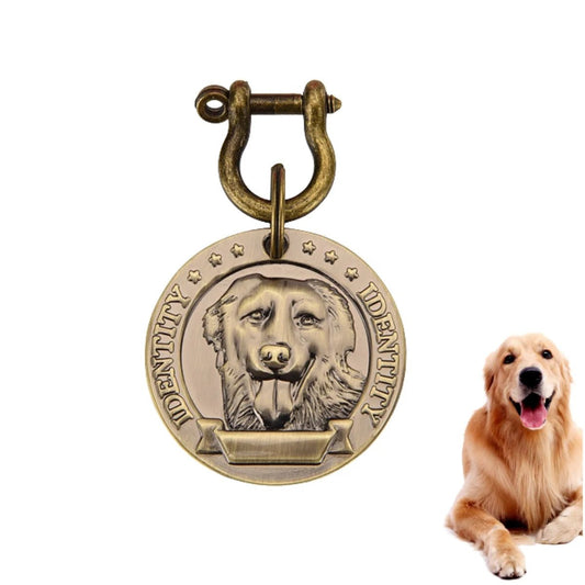 VIP Customizable Engraved Pets ID Tag for Dog Cat Bronze Nameplate Tags Personalized Address Number Dogs Collar ID Pendant - Furbury