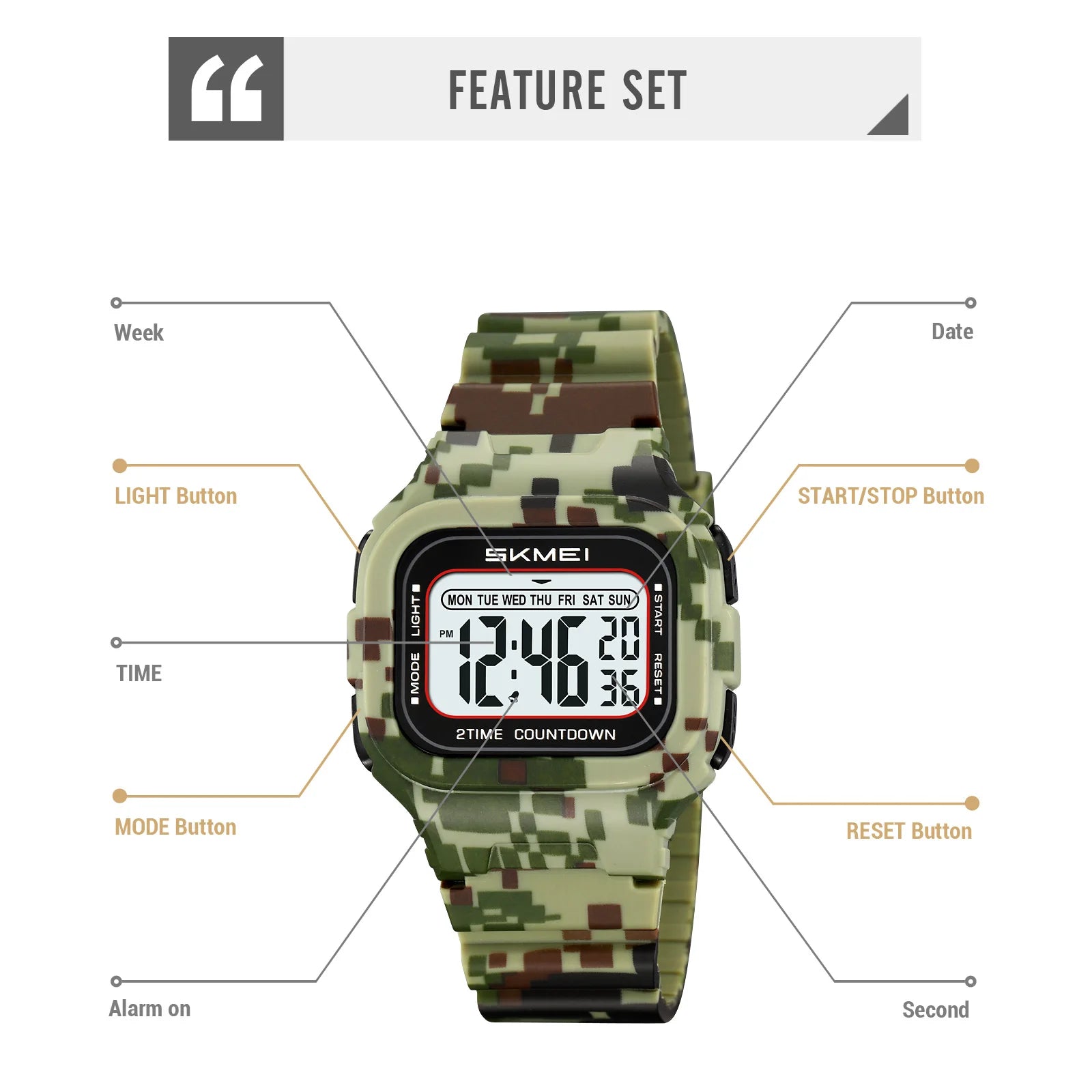 Waterproof Clock Electronic Watches Chrono Students Military Watch Sports Digital Wristwatches For Men Women Reloj Hombre - Checkouts USA