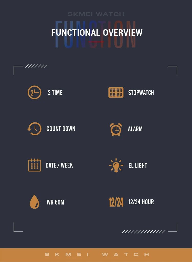 Waterproof Clock Electronic Watches Chrono Students Military Watch Sports Digital Wristwatches For Men Women Reloj Hombre - Checkouts USA