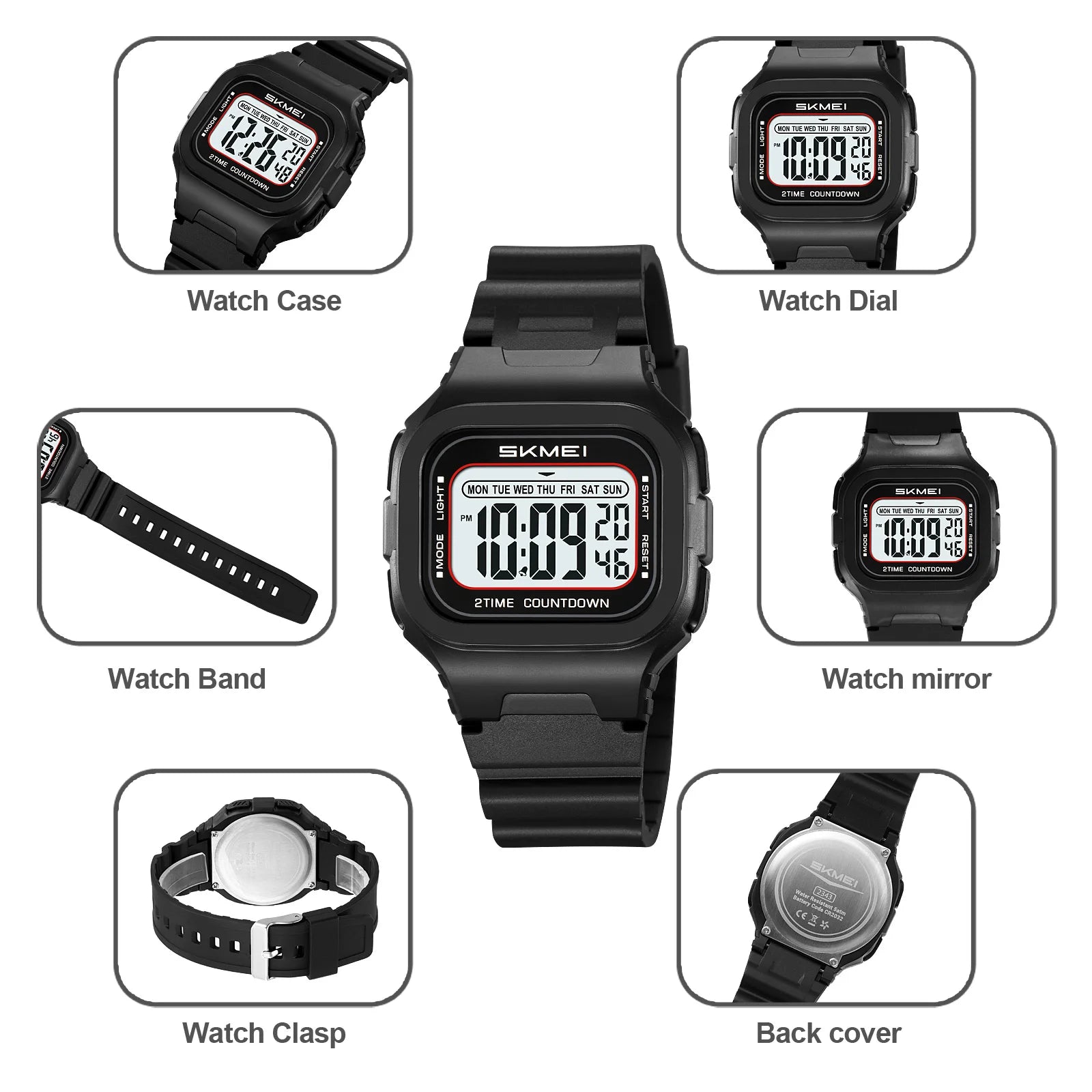 Waterproof Clock Electronic Watches Chrono Students Military Watch Sports Digital Wristwatches For Men Women Reloj Hombre - Checkouts USA