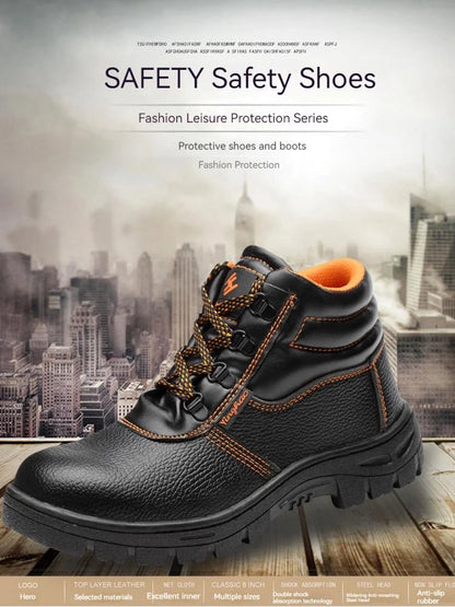Wear - resisting Men Work Safety Boots Anti - smash Anti - puncture Work Sneakers Waterproof Boots Indestructible Protective Work Boot - Checkouts USA