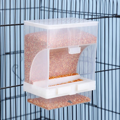Wholesale Bulk 1 - 5 Pcs Removable Automatic Bird Feeder Pet Bird Container Prevention Splash Food Skin Peony Hanging Bird Feeding Tools - Furbury
