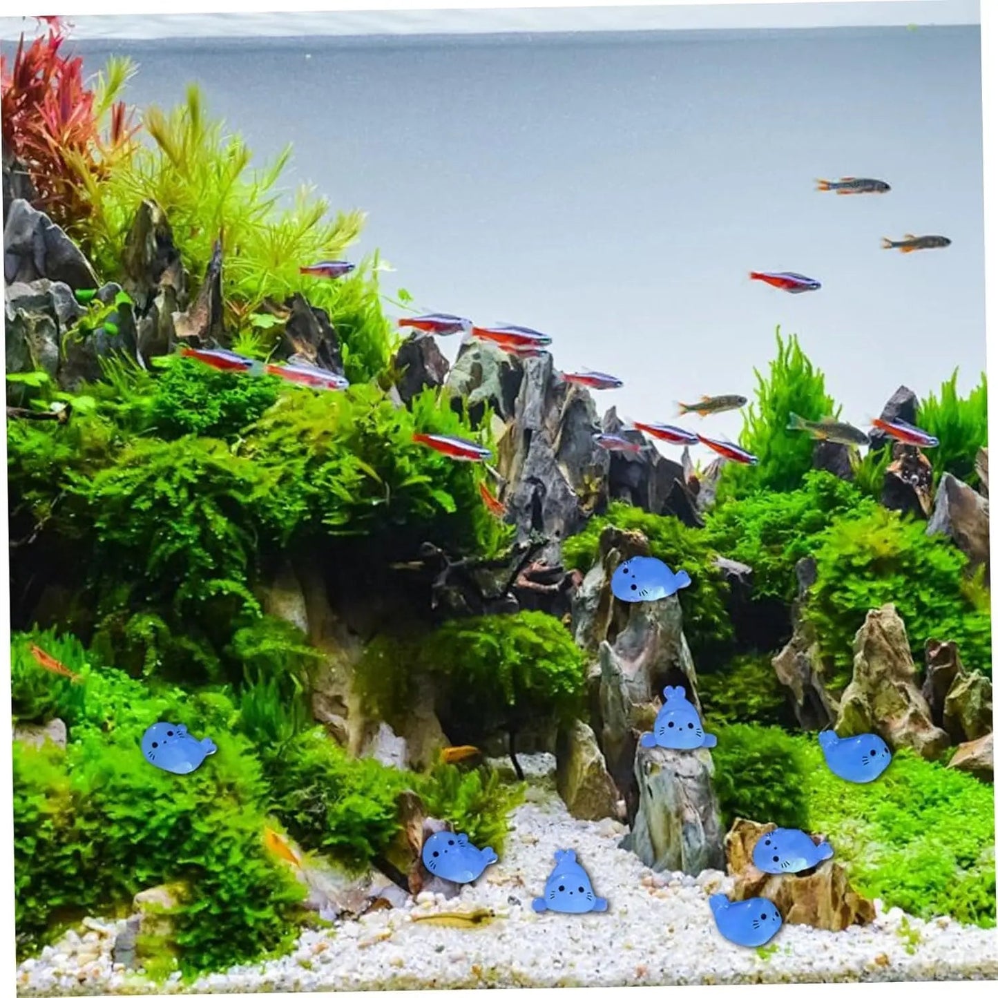 Wholesale Bulk 100/50Pcs Kawaii Luminous Mini Seal Pup Resin Glow At Night Marine Animal Figurines Ornament Fairy Garden DIY Accessories - Furbury