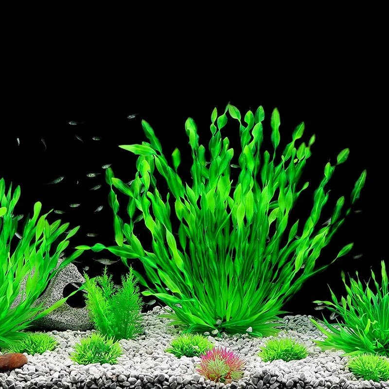 Wholesale Bulk 1pc Artificial Underwater Plants Aquarium Fish Tank Seaweed Decoration Green Purple Water Grass Viewing Decorations for Home - Furbury