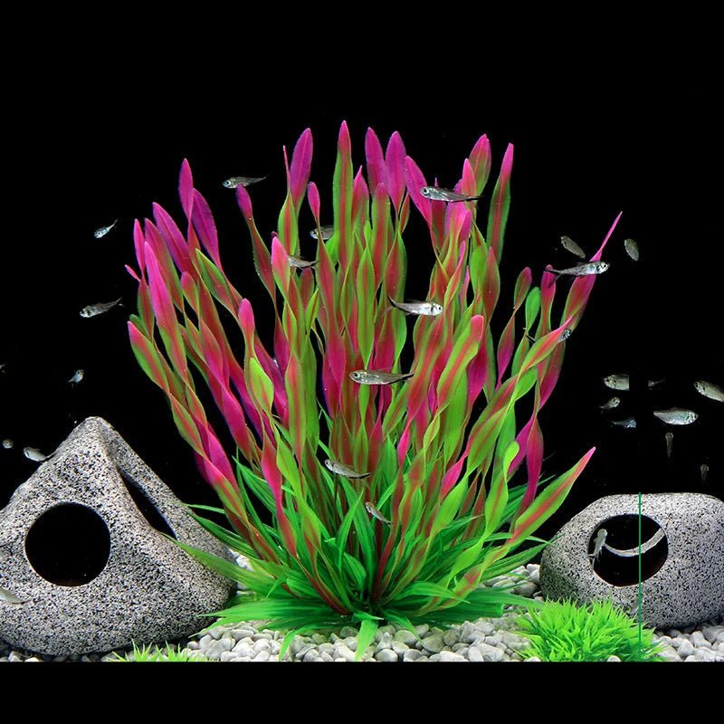 Wholesale Bulk 1pc Artificial Underwater Plants Aquarium Fish Tank Seaweed Decoration Green Purple Water Grass Viewing Decorations for Home - Furbury