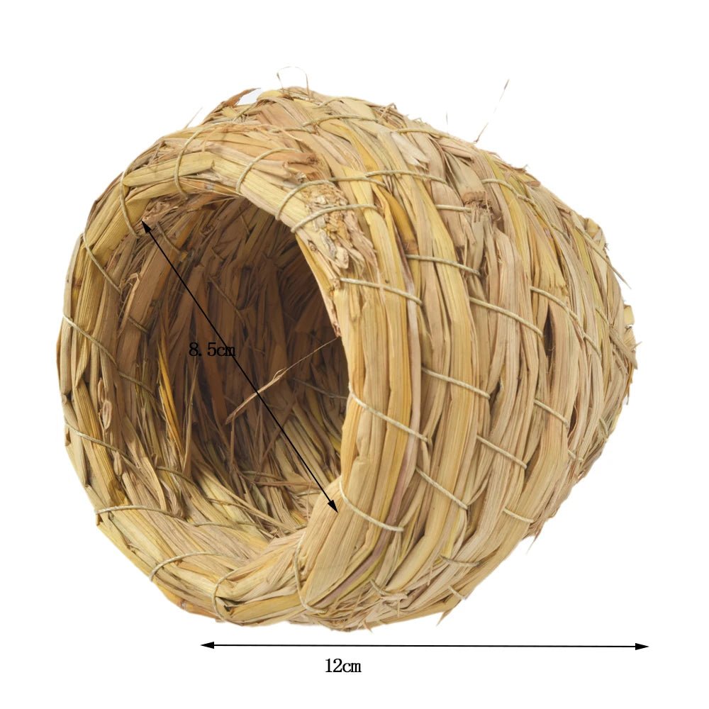 Wholesale Bulk 1pc Natural Handmade Straw Bird Nest Pigeon House Parrot Nest Warm Pet Bedroom Courtyard Small Animal Bird Cages - Furbury