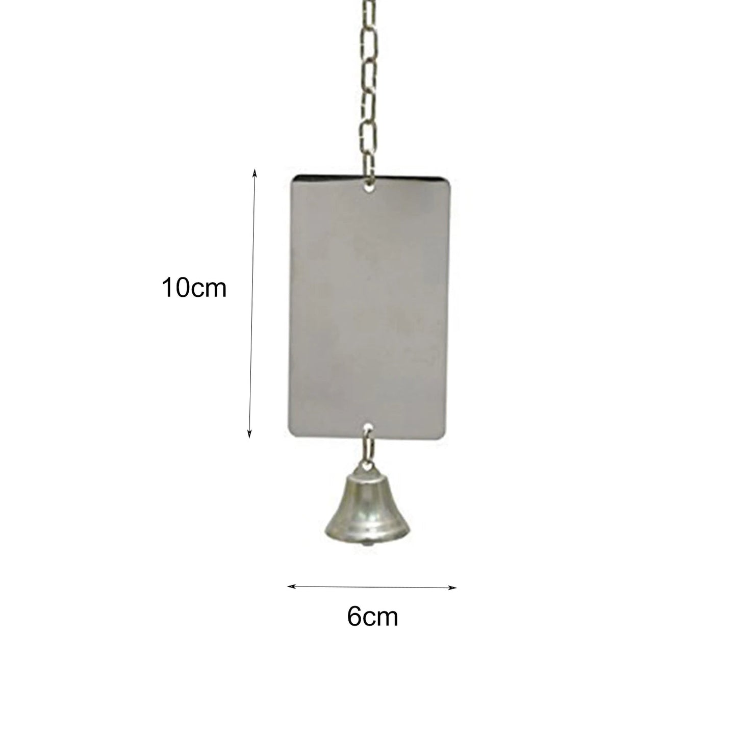 Wholesale Bulk 1Pc Parrot Bird Parakeet Hanging Mirror Bell Play Toy Cage Decoration Pet Supplies - Furbury