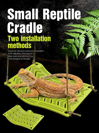 Wholesale Bulk 1pc Reptile Hammock Swing Perch, Durable Plastic Climbing Hanging Bed for Lizards, Geckos, Frogs, Snakes, Spiders - Pet Play - Furbury