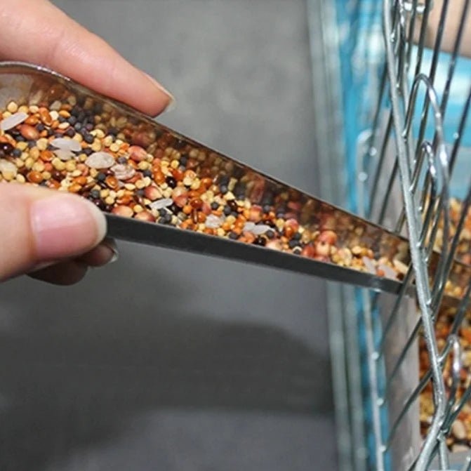 Wholesale Bulk 1pcs Bird Cage Stainless Steel Feeder Feeding Supply Parrot Pigeon Bird Accessory Bird Feed Containers Hummingbird Feeder - Furbury