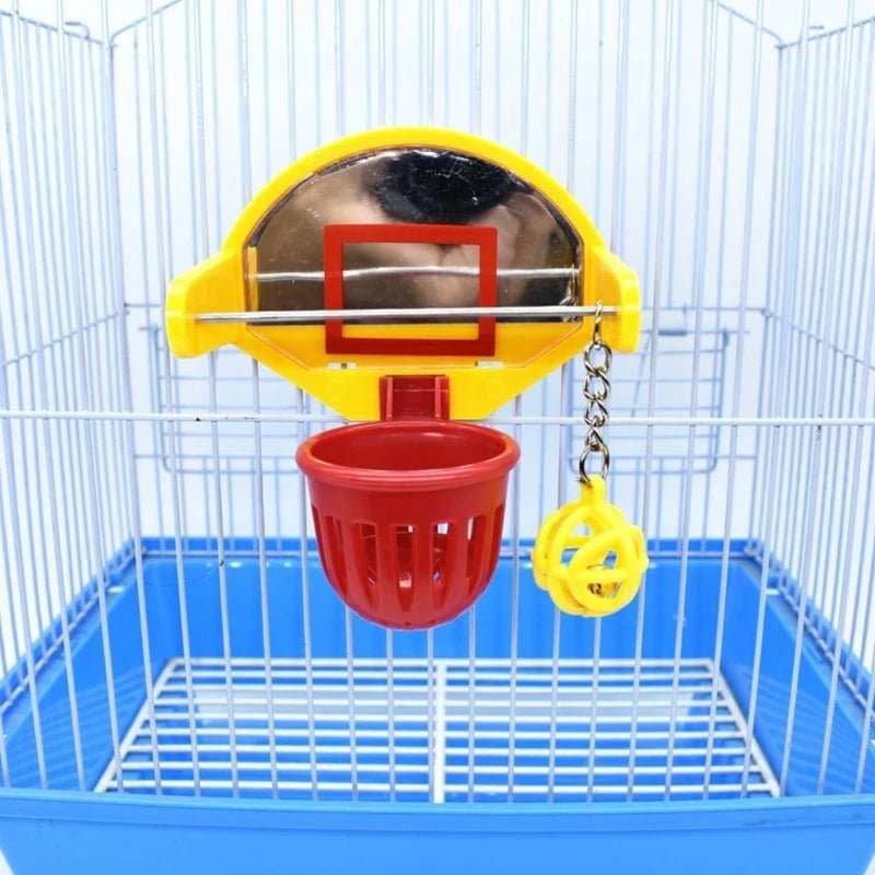 Wholesale Bulk 367A Funny Parrot Birds Mini Basketball Hoop Props Parakeet Ball Chew Toy Pet Supplies - Furbury
