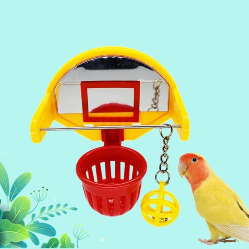 Wholesale Bulk 367A Funny Parrot Birds Mini Basketball Hoop Props Parakeet Ball Chew Toy Pet Supplies - Furbury