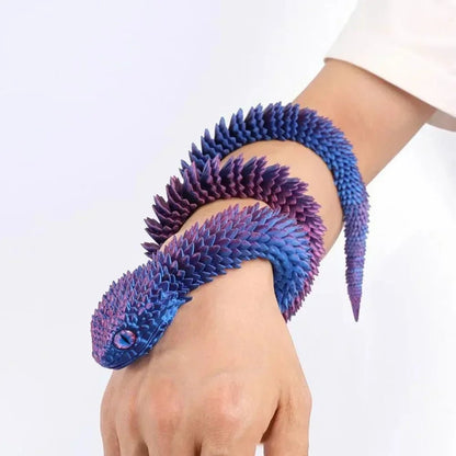 Wholesale Bulk 3D Printed Snake Rotatable Joints Snake Figurines Home Office Desktop Crafts Ornament Creative Home Garden Landscape DIY Animal - Furbury