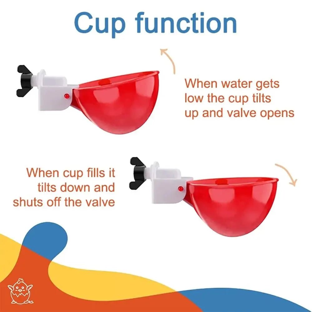 Wholesale Bulk 4PCS Poultry Kit Automatic Chicken Water Feeder Automatic Drinking Bowl Feeding Watering Supplie Chicken Waterer - Furbury