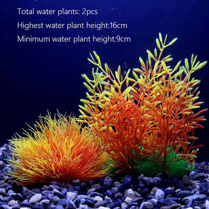Wholesale Bulk Aquarium Plants Ornaments Plastic Simulation Artificial Water White Yellow Brown Red Grass Fish Tank Decoration Accessories - Furbury