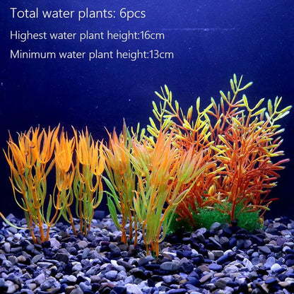 Wholesale Bulk Aquarium Plants Ornaments Plastic Simulation Artificial Water White Yellow Brown Red Grass Fish Tank Decoration Accessories - Furbury