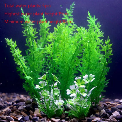 Wholesale Bulk Aquarium Plants Ornaments Plastic Simulation Artificial Water White Yellow Brown Red Grass Fish Tank Decoration Accessories - Furbury