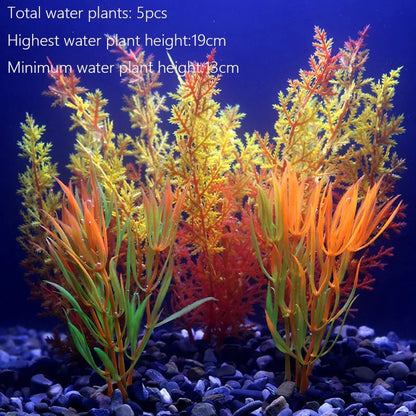 Wholesale Bulk Aquarium Plants Ornaments Plastic Simulation Artificial Water White Yellow Brown Red Grass Fish Tank Decoration Accessories - Furbury