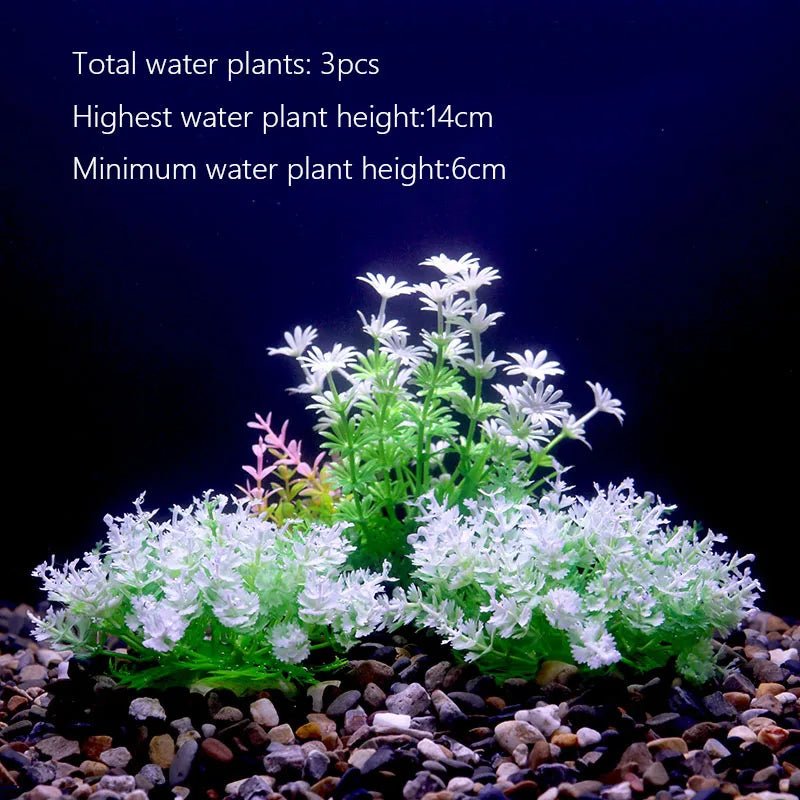 Wholesale Bulk Aquarium Plants Ornaments Plastic Simulation Artificial Water White Yellow Brown Red Grass Fish Tank Decoration Accessories - Furbury