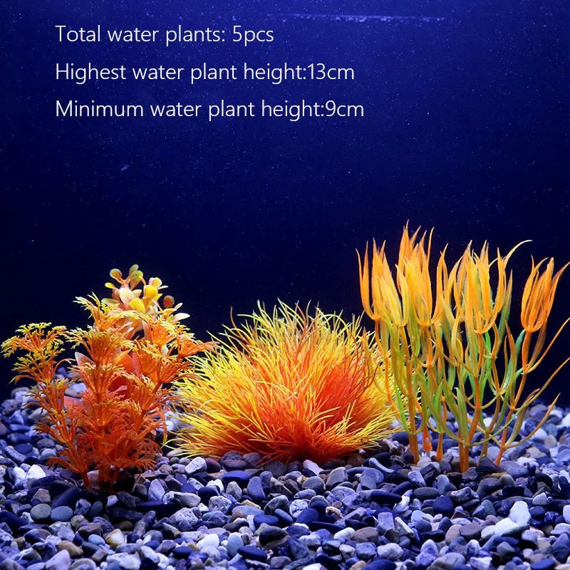 Wholesale Bulk Aquarium Plants Ornaments Plastic Simulation Artificial Water White Yellow Brown Red Grass Fish Tank Decoration Accessories - Furbury