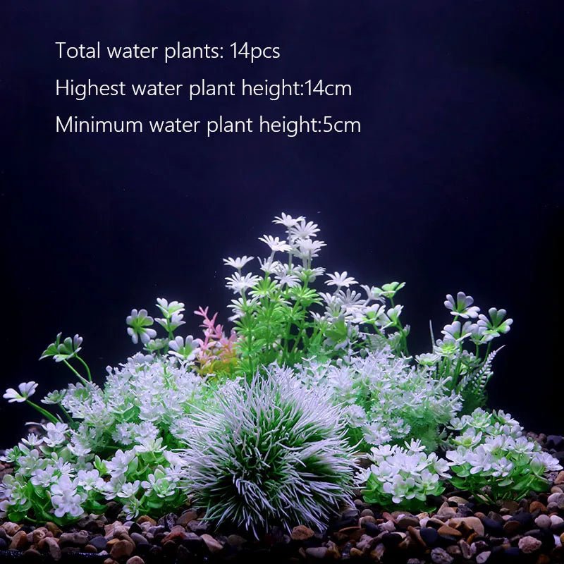 Wholesale Bulk Aquarium Plants Ornaments Plastic Simulation Artificial Water White Yellow Brown Red Grass Fish Tank Decoration Accessories - Furbury