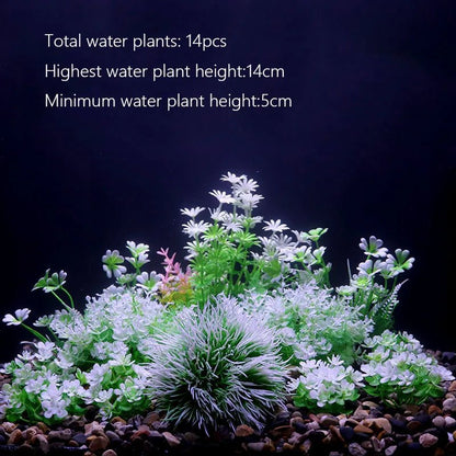 Wholesale Bulk Aquarium Plants Ornaments Plastic Simulation Artificial Water White Yellow Brown Red Grass Fish Tank Decoration Accessories - Furbury