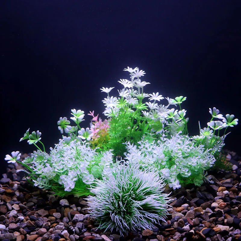 Wholesale Bulk Aquarium Plants Ornaments Plastic Simulation Artificial Water White Yellow Brown Red Grass Fish Tank Decoration Accessories - Furbury