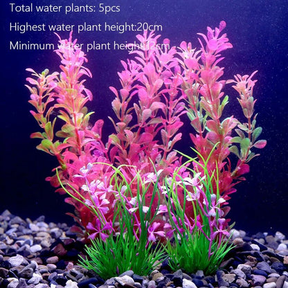Wholesale Bulk Aquarium Plants Ornaments Plastic Simulation Artificial Water White Yellow Brown Red Grass Fish Tank Decoration Accessories - Furbury