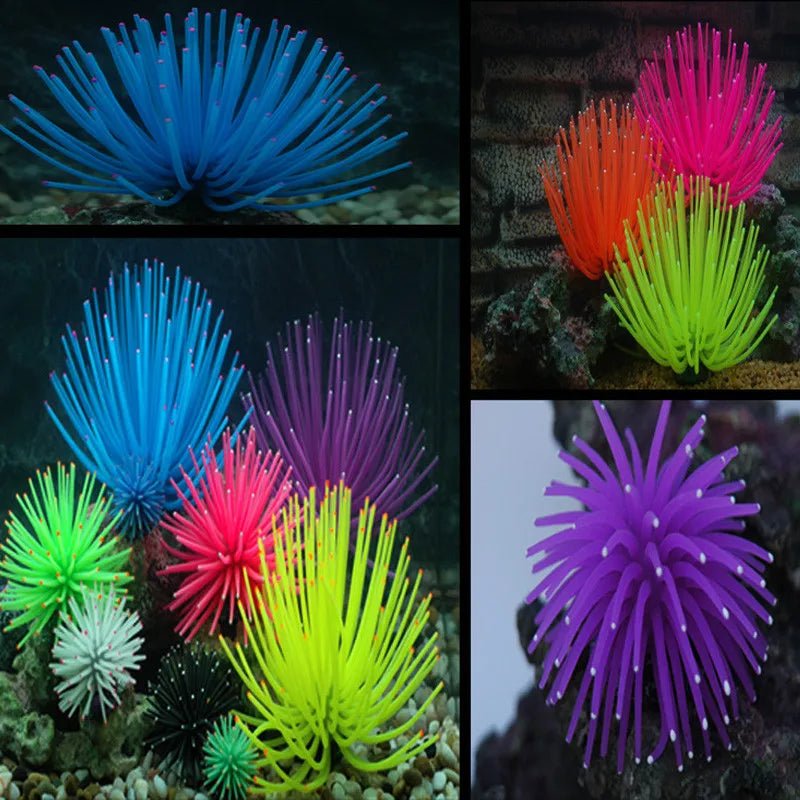 Wholesale Bulk Aquarium Silicone Simulation Artificial Fish Tank Fake Coral Plant Underwater Aquatic Sea Anemone Ornament Decoration Accessory - Furbury