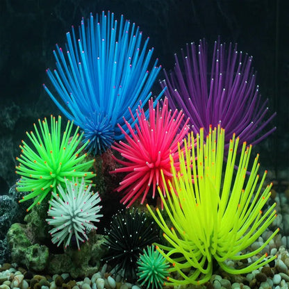 Wholesale Bulk Aquarium Silicone Simulation Artificial Fish Tank Fake Coral Plant Underwater Aquatic Sea Anemone Ornament Decoration Accessory - Furbury