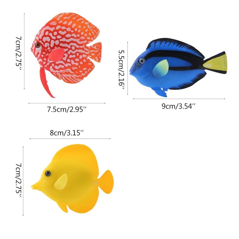 Wholesale Bulk Artificial Moving Fish Floating Silicone Fake Fish Aquarium Decorations - Furbury