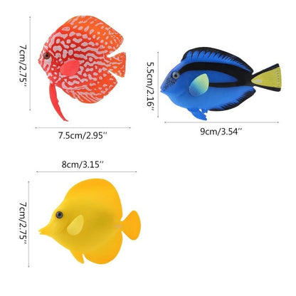 Wholesale Bulk Artificial Moving Fish Floating Silicone Fake Fish Aquarium Decorations - Furbury
