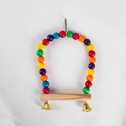 Wholesale Bulk Bird Mirror Wooden Interactive Play Toy With Perch For Small Parrot Budgies Parakeet Cockatiel Conure Lovebird Cage Accessories - Furbury