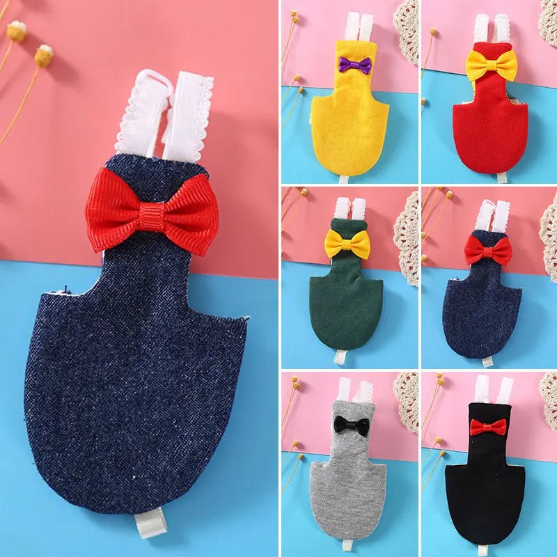 Wholesale Bulk Bird Parrot Diaper With Bowtie Cute Flight Suit Nappy Clothes For Cockatiel Green Cheek Conure Parakeet Pigeons Bird Accessories - Furbury