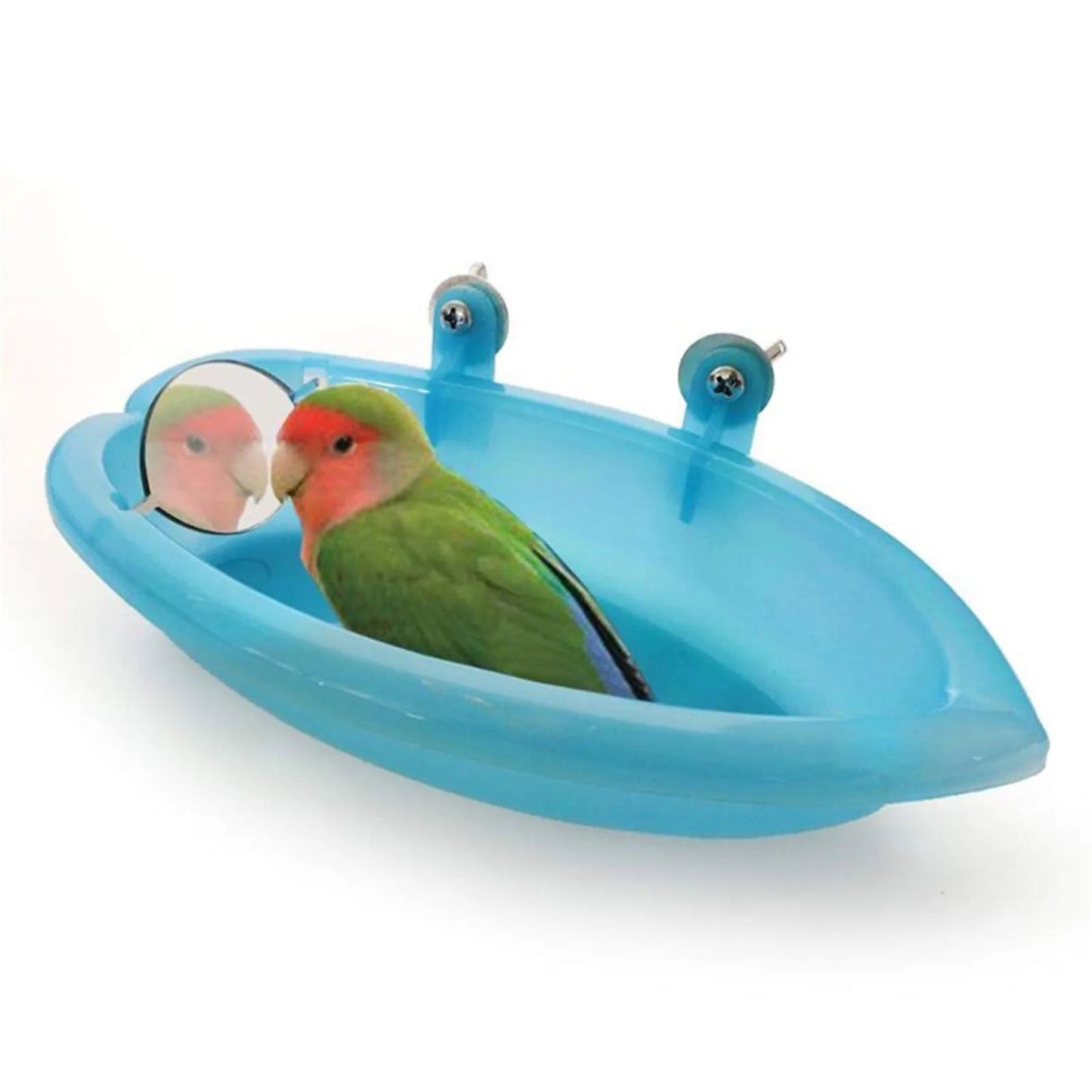 Wholesale Bulk Bird Water Bath Tub For Pet Cage Hanging Bowl Parrot Parakeet Bird Bath+Mirror Birdbath - Furbury