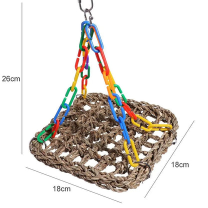 Wholesale Bulk Birds Cage Accessories Bite resistant Wear resistant for Parakeets Parrot Hammock Bird Perch Bird Hanging Bed Parrot Swing Toys - Furbury