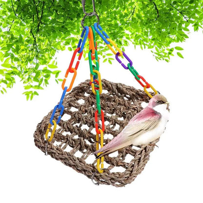 Wholesale Bulk Birds Cage Accessories Bite resistant Wear resistant for Parakeets Parrot Hammock Bird Perch Bird Hanging Bed Parrot Swing Toys - Furbury
