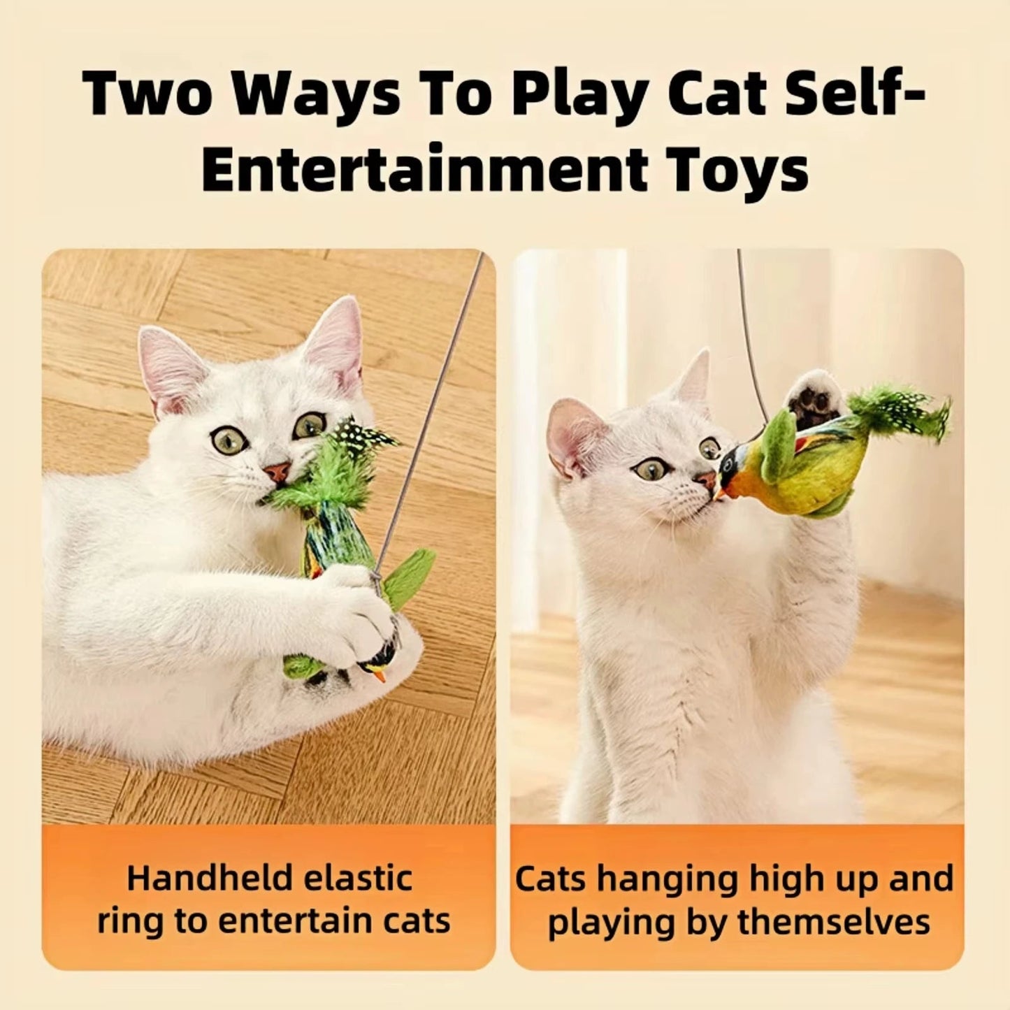 Wholesale Bulk Cat Toys For Indoor Cats Interactive Cat Toy Realistic Bird Sound Cat Toy Plush Cat Toy Catnip Cat Toy for Cats Kitten Toy - Furbury