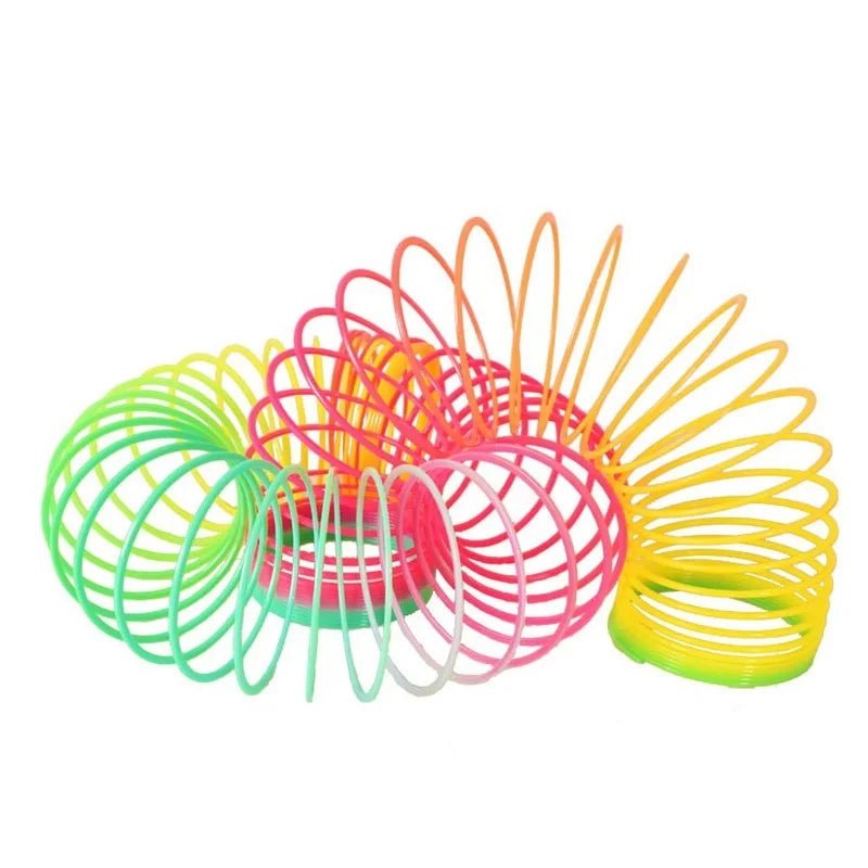 Wholesale Bulk Color Rainbow Circle Funny Magic Toys Early Development Educational Folding Plastic Spring Coil Children's Creative Magical Toys - Furbury