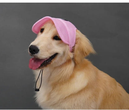 Wholesale Bulk Dog Baseball Cap Mesh Pet Dog Hat Breathable for Small Medium Dogs Ear Holes Adjustable Dog Hat Pet Accessories - Furbury